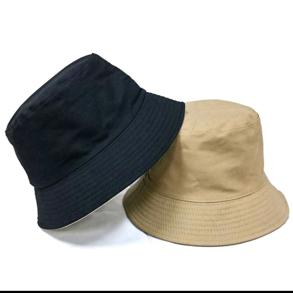 Reversible Black and Tan Bucket Hat